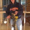 Ken Miller with his 24 inch walleye caught fly fishing 